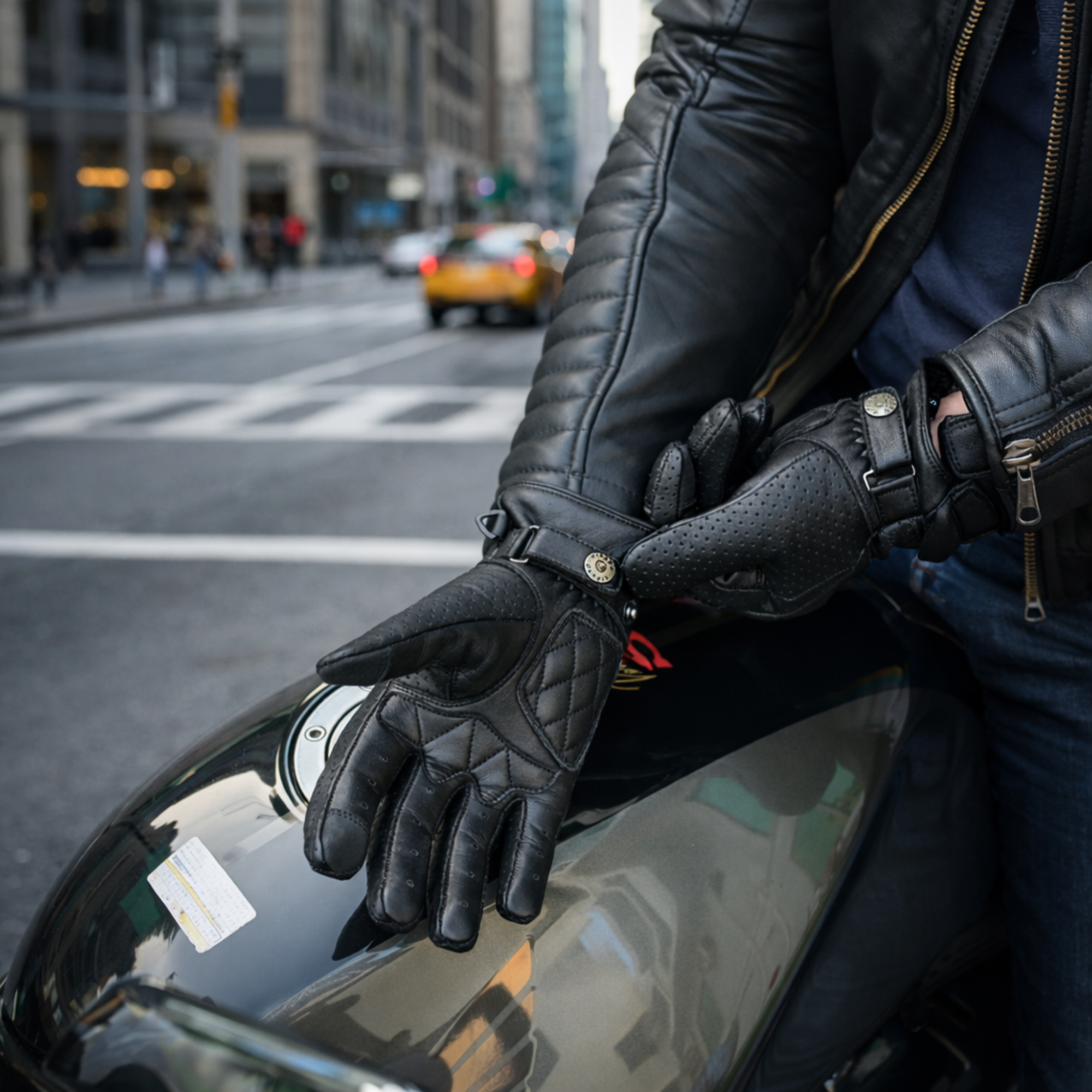 Riparo Café Racer CE Leather Motorcycle Gloves