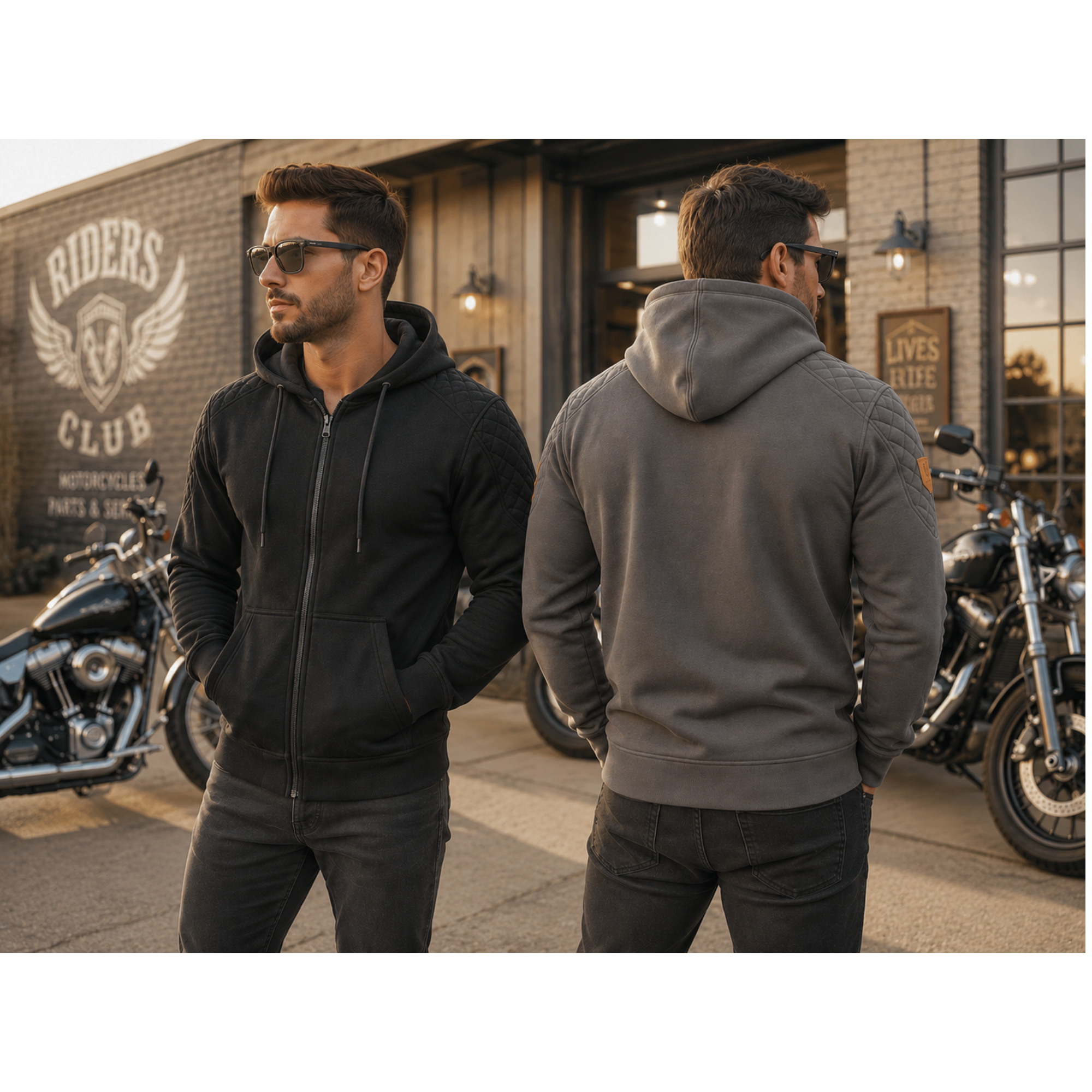 AA Rated Armored Motorcycle Hoodie | CE Level 2 Armor + Kevlar Lined