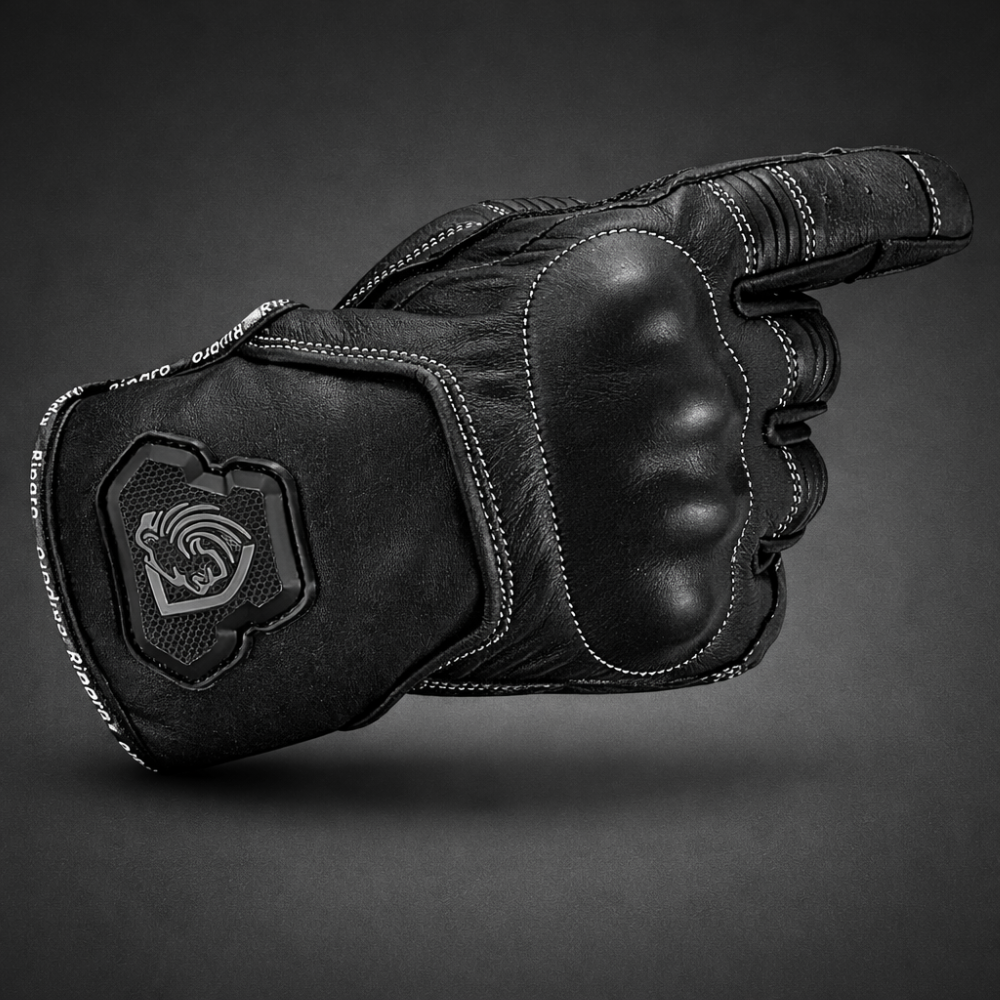 Riparo Leather Motorcycle Gloves – Reinforced Knuckle Protection & Touchscreen Compatible