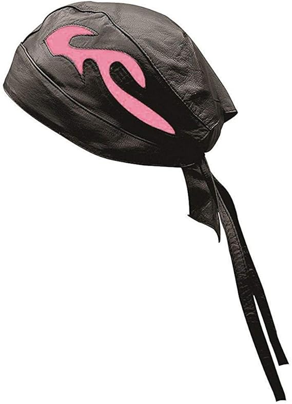 Head Wrap Leather Skull Caps Riparo Unisex Leather Motorcycle Head