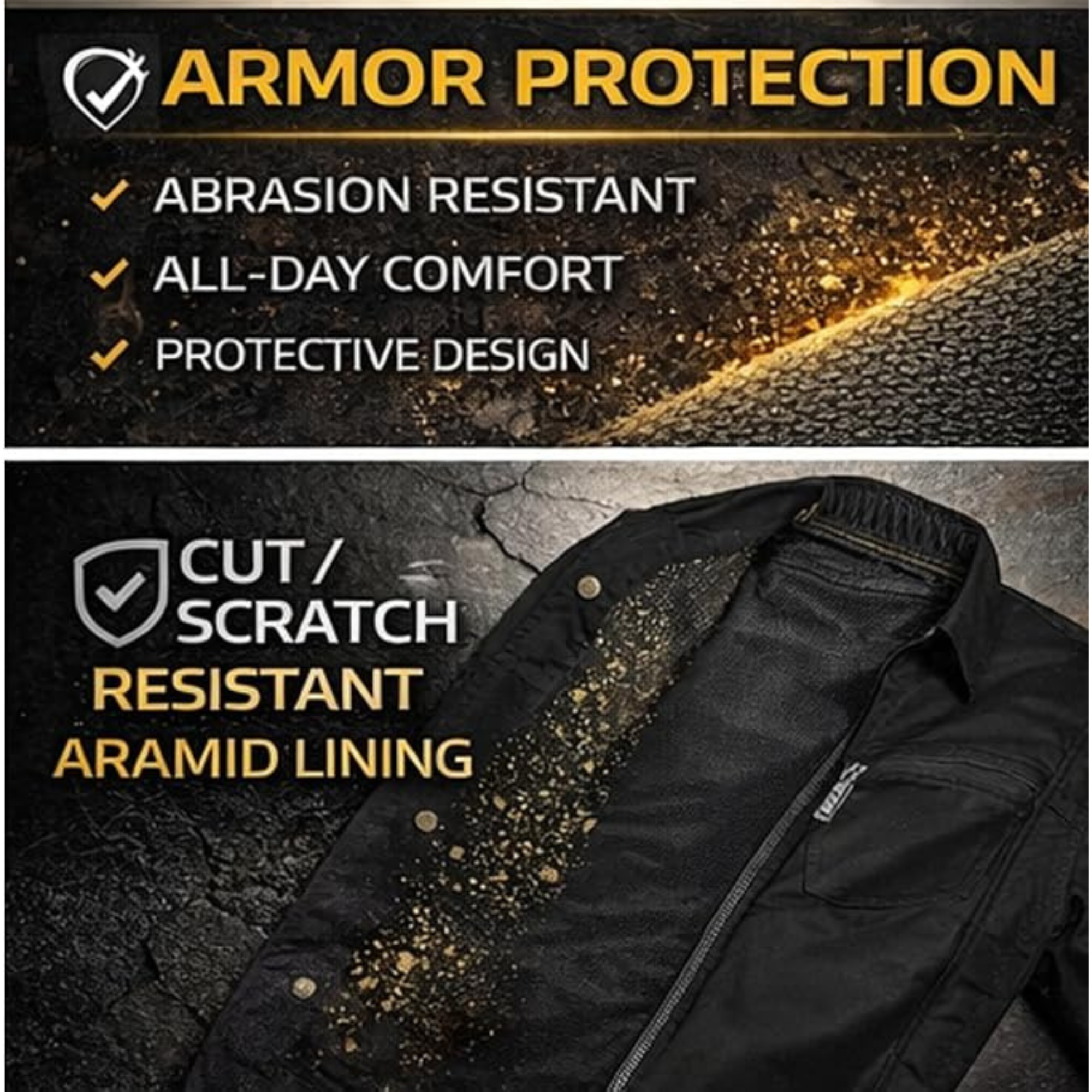 CE A Rated Armored Motorcycle Riding Shirt – Kevlar Reinforced with CE Level 1 Armor (Lightweight & Breathable) | Riparo