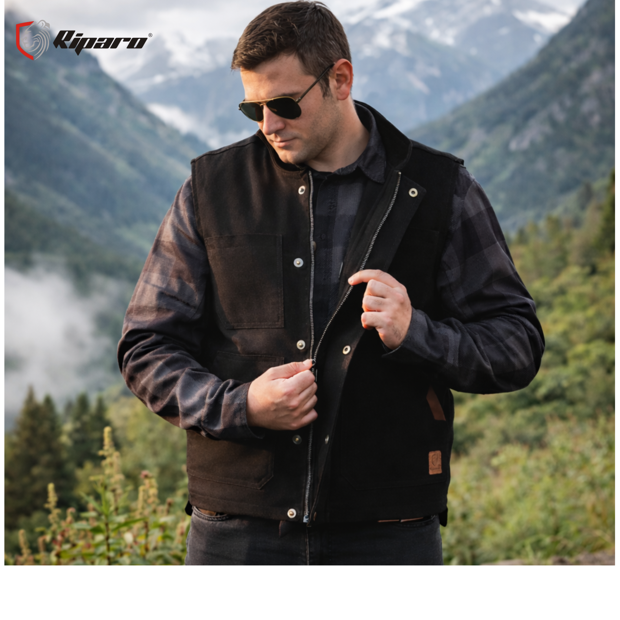 Riparo Concealed Carry Canvas Vest – Insulated Water-Repellent CCW Vest with Dual Internal Holster Pockets