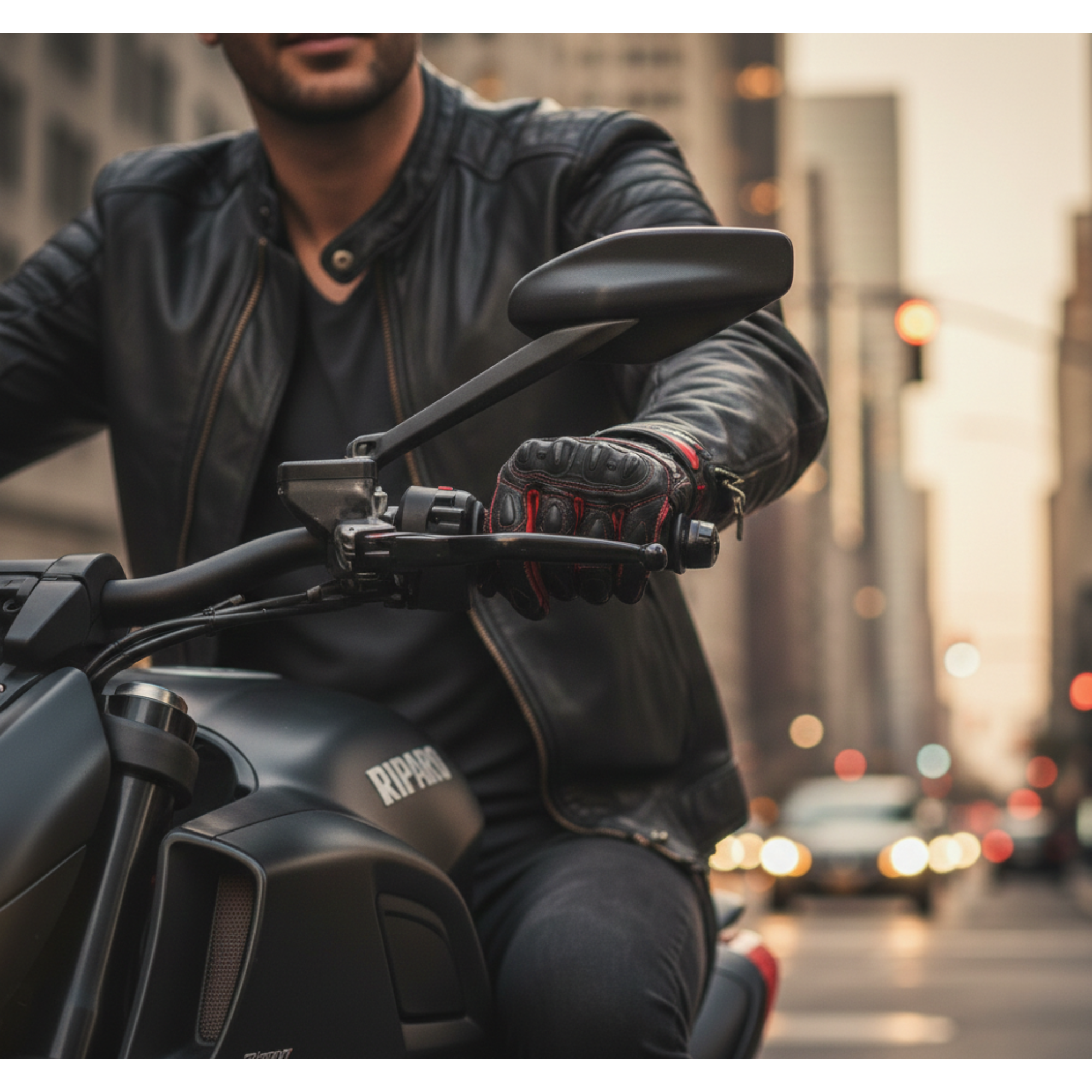 CE Level 2 KP Certified Motorcycle Gloves – Full-Grain Leather, Knuckle Protection & Touchscreen Compatible