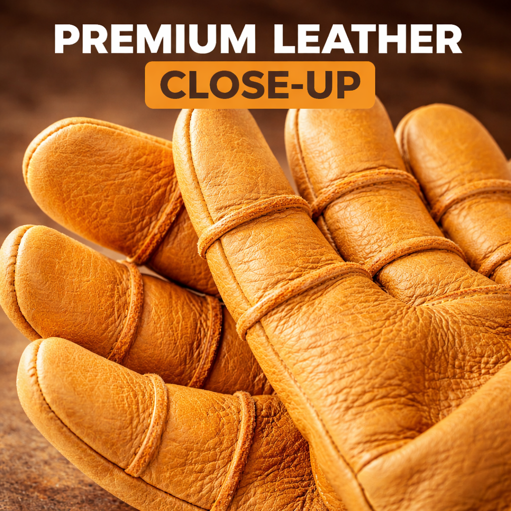 Riparo Kevlar-Lined Leather Work Gloves — Cut-Resistant, Built to Outlast Disposable Gloves