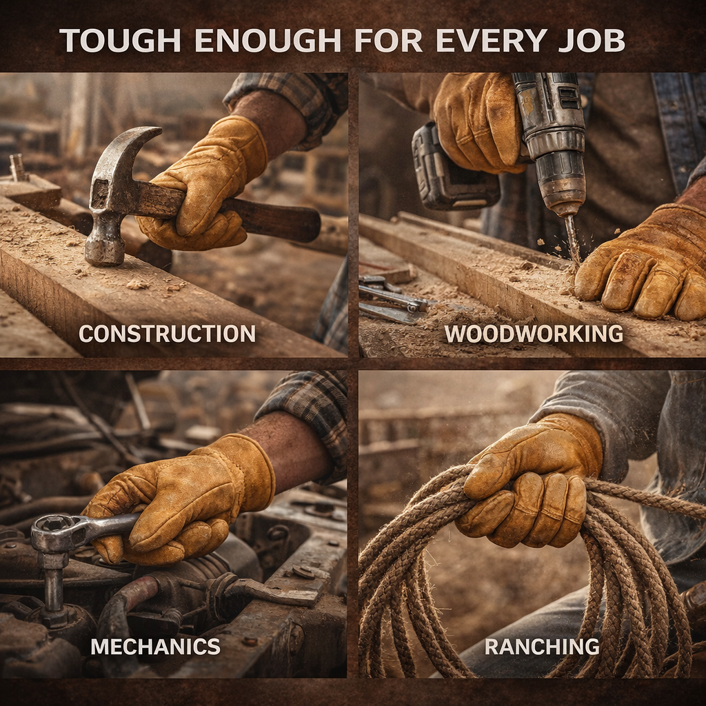 Riparo Kevlar-Lined Leather Work Gloves — Cut-Resistant, Built to Outlast Disposable Gloves