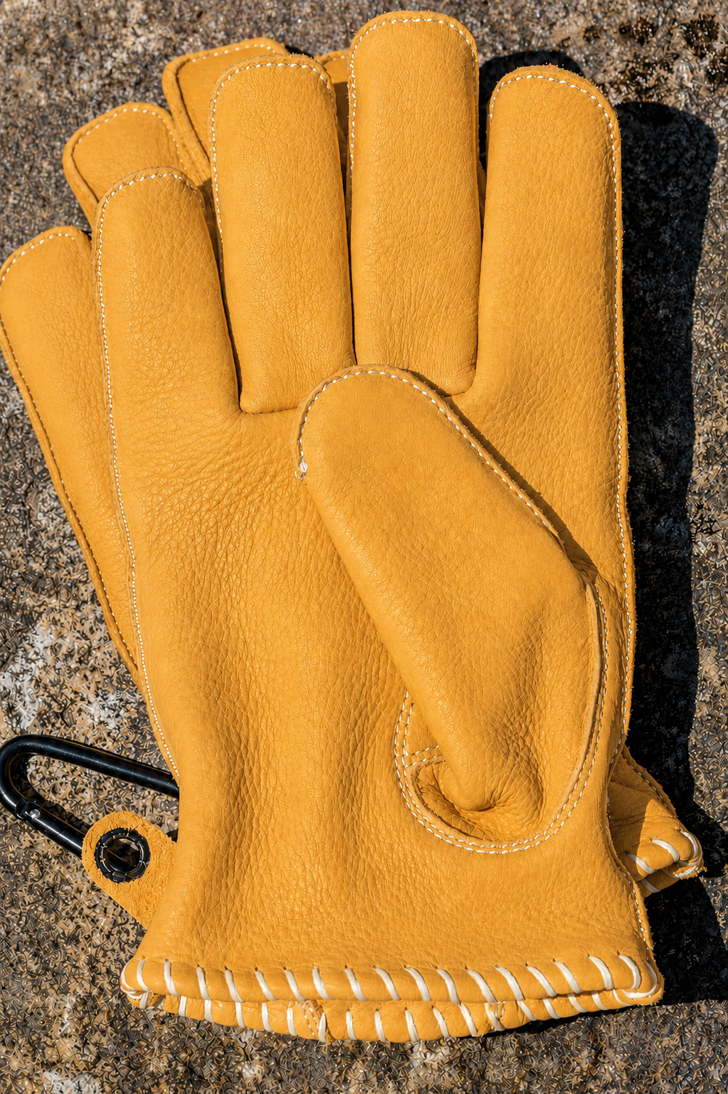 American Bison Leather Work Gloves with Kevlar Lining | ANSI A6 Cut Resistant | Riparo