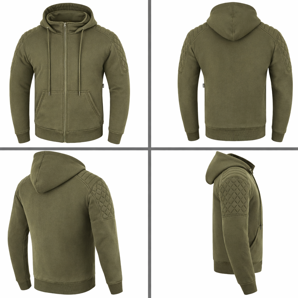 Riparo Armored Motorcycle Hoodie – CE Level 2 Protection | Aramid Reinforced Riding Jacket