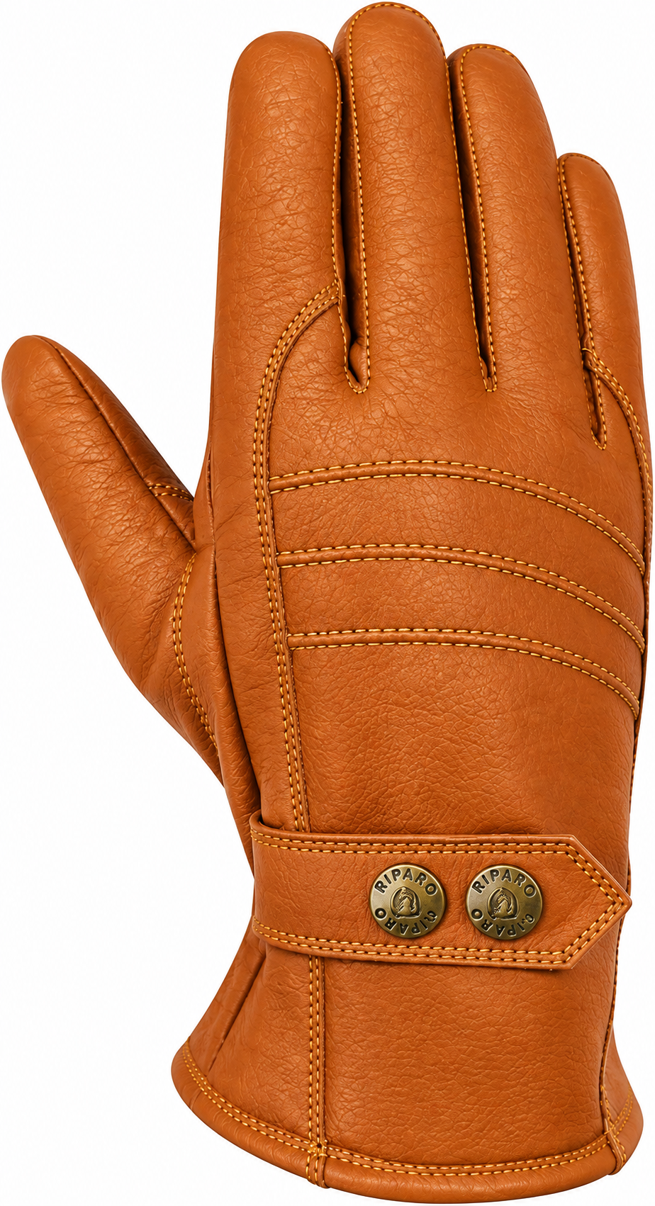 Men's Genuine Leather Fleece Lined Winter Gloves for Cold Weather - Brown