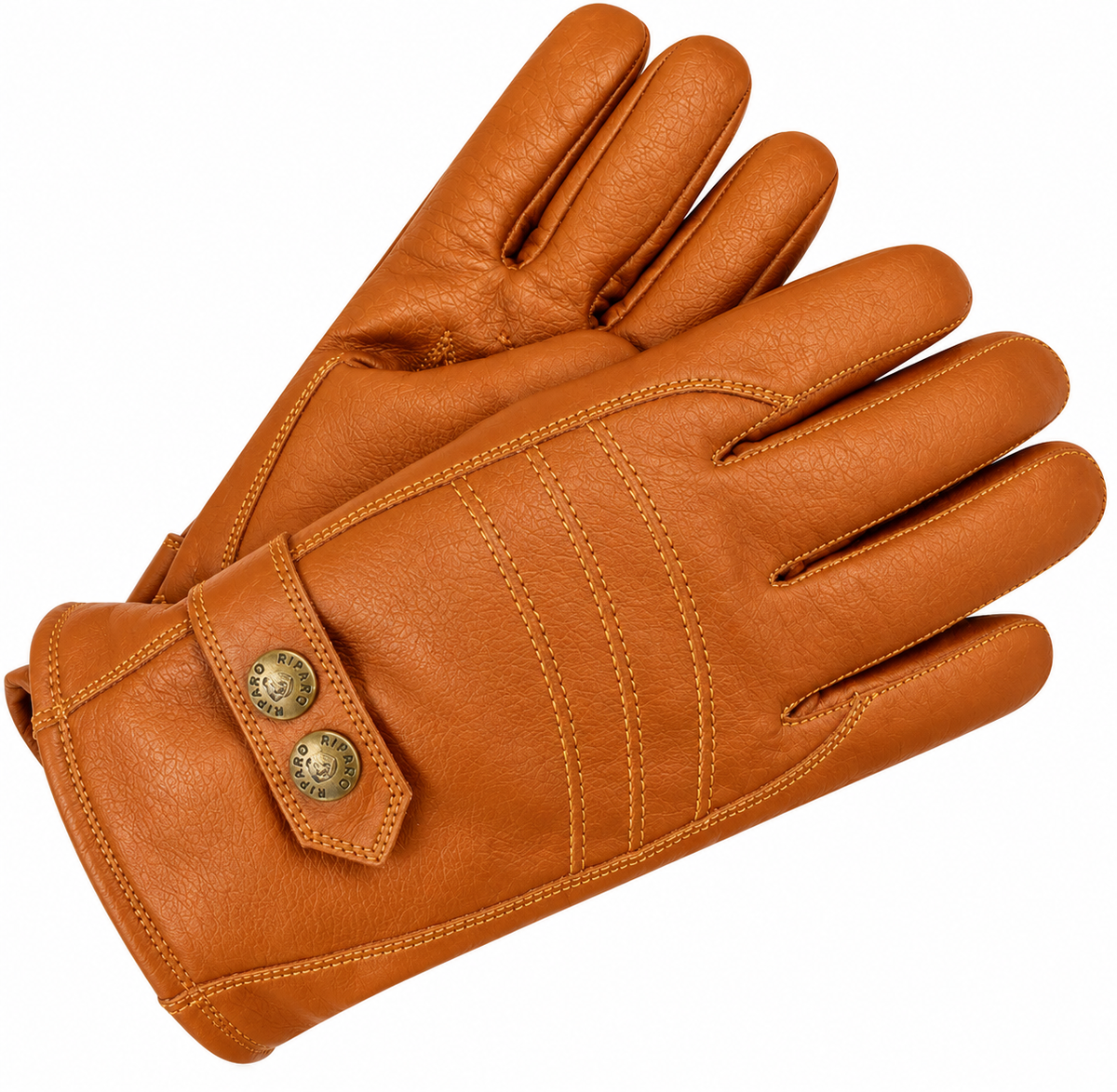 Men's Genuine Leather Fleece Lined Winter Gloves for Cold Weather - Brown