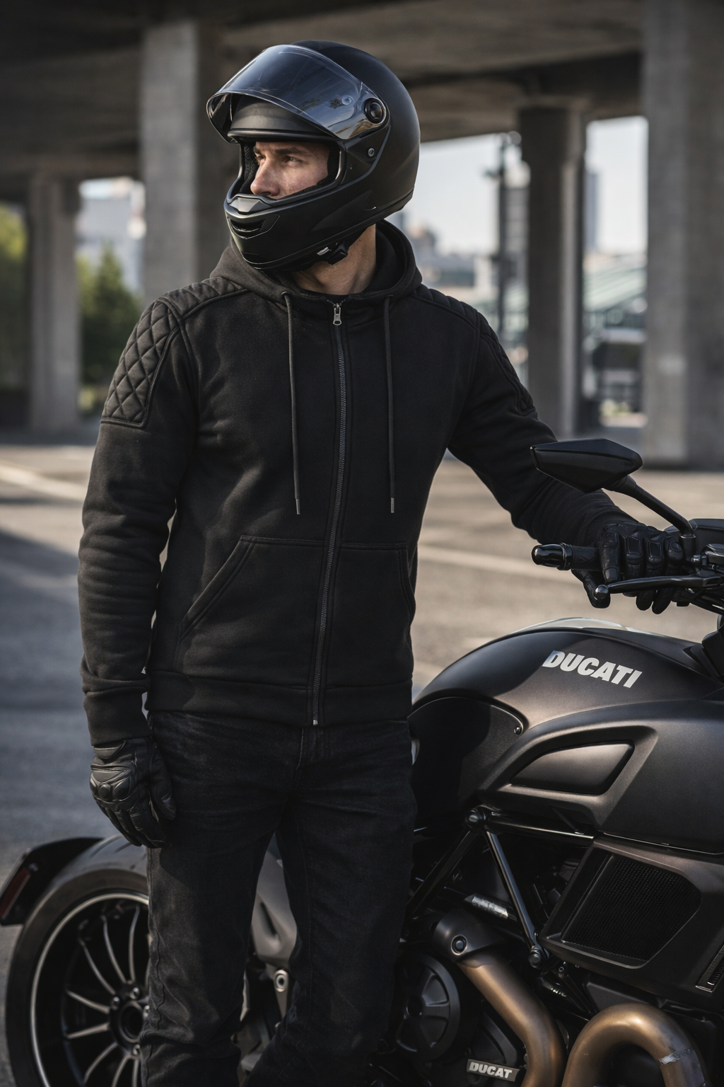Riparo Armored Motorcycle Hoodie – CE Level 2 Protection | Kevlar Reinforced Riding Jacket