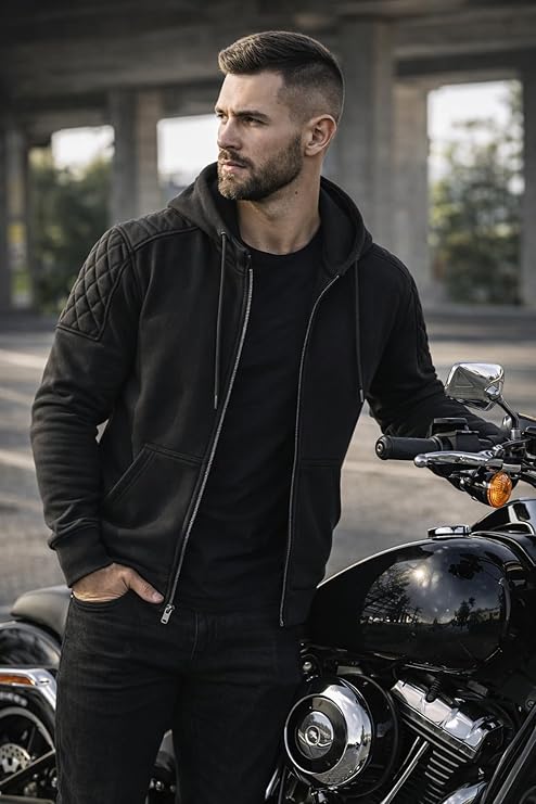 Riparo Armored Motorcycle Hoodie – CE Level 2 Protection | Kevlar Reinforced Riding Jacket
