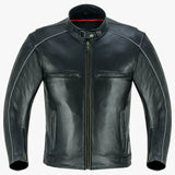 Riparo Leather Motorcycle Jacket with CE Armor for Men