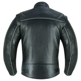 Riparo Leather Motorcycle Jacket with CE Armor for Men