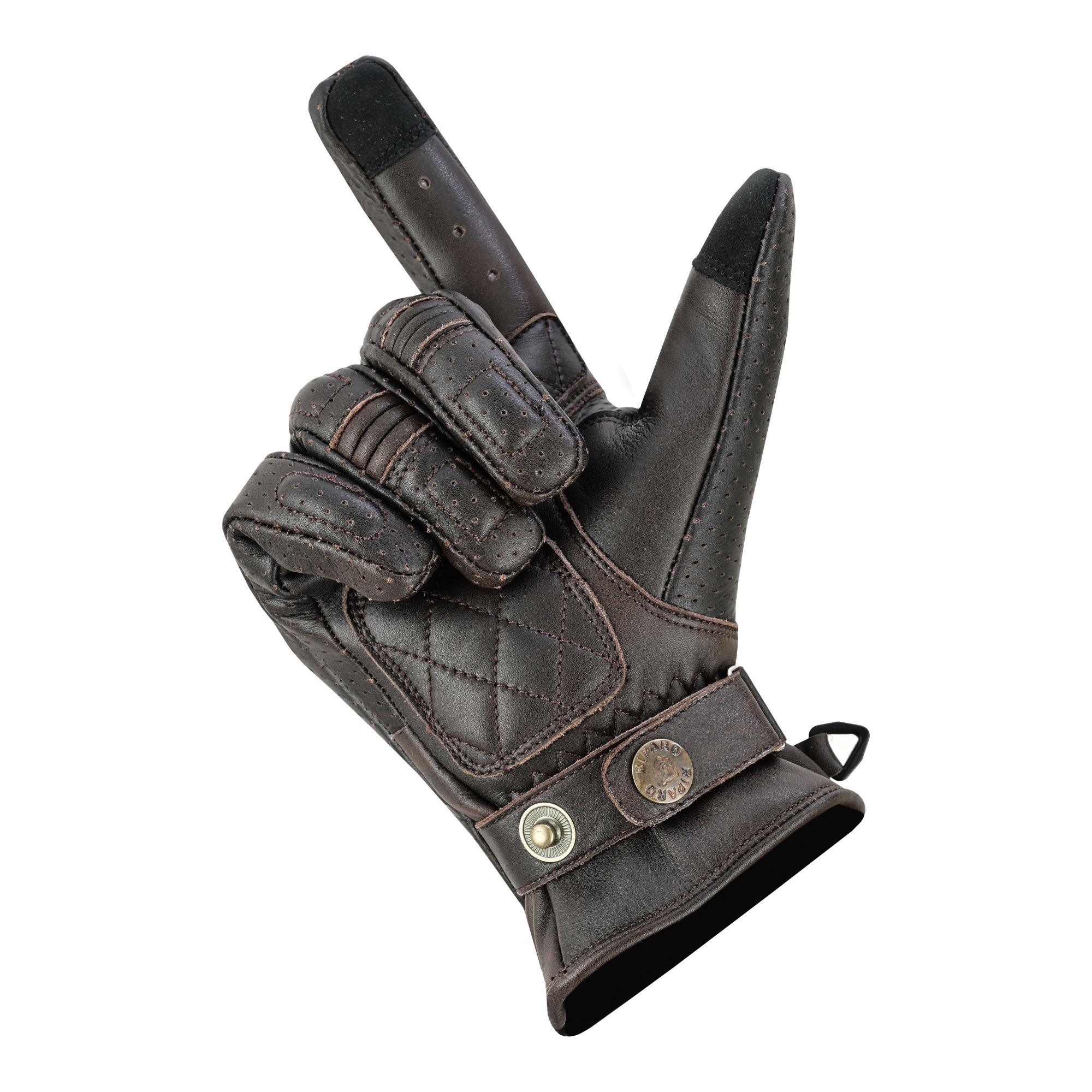 Riparo Café Racer CE Leather Motorcycle Gloves