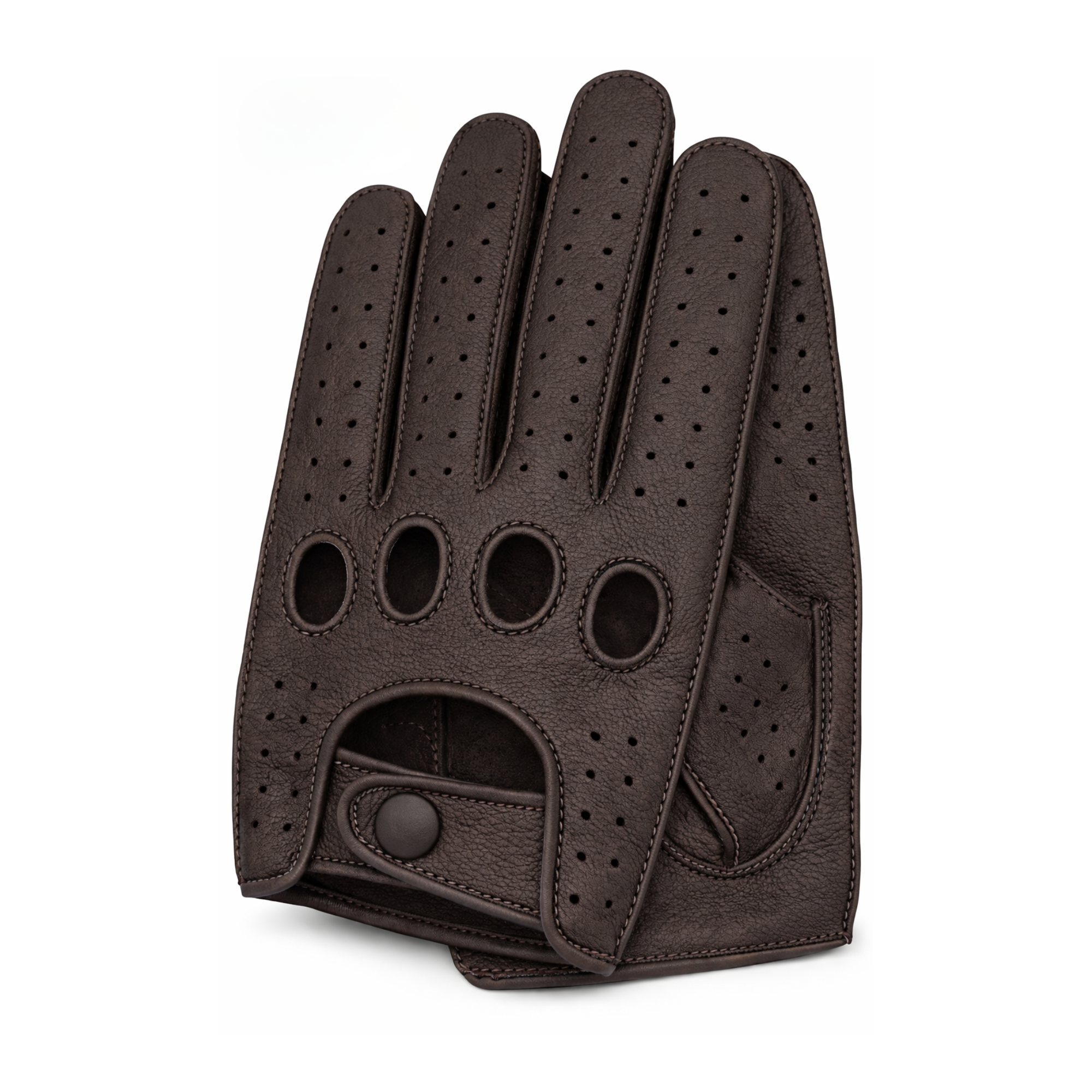 Riparo Men's Reverse-Stitched Full-Finger Leather Driving Gloves – Premium Cowhide