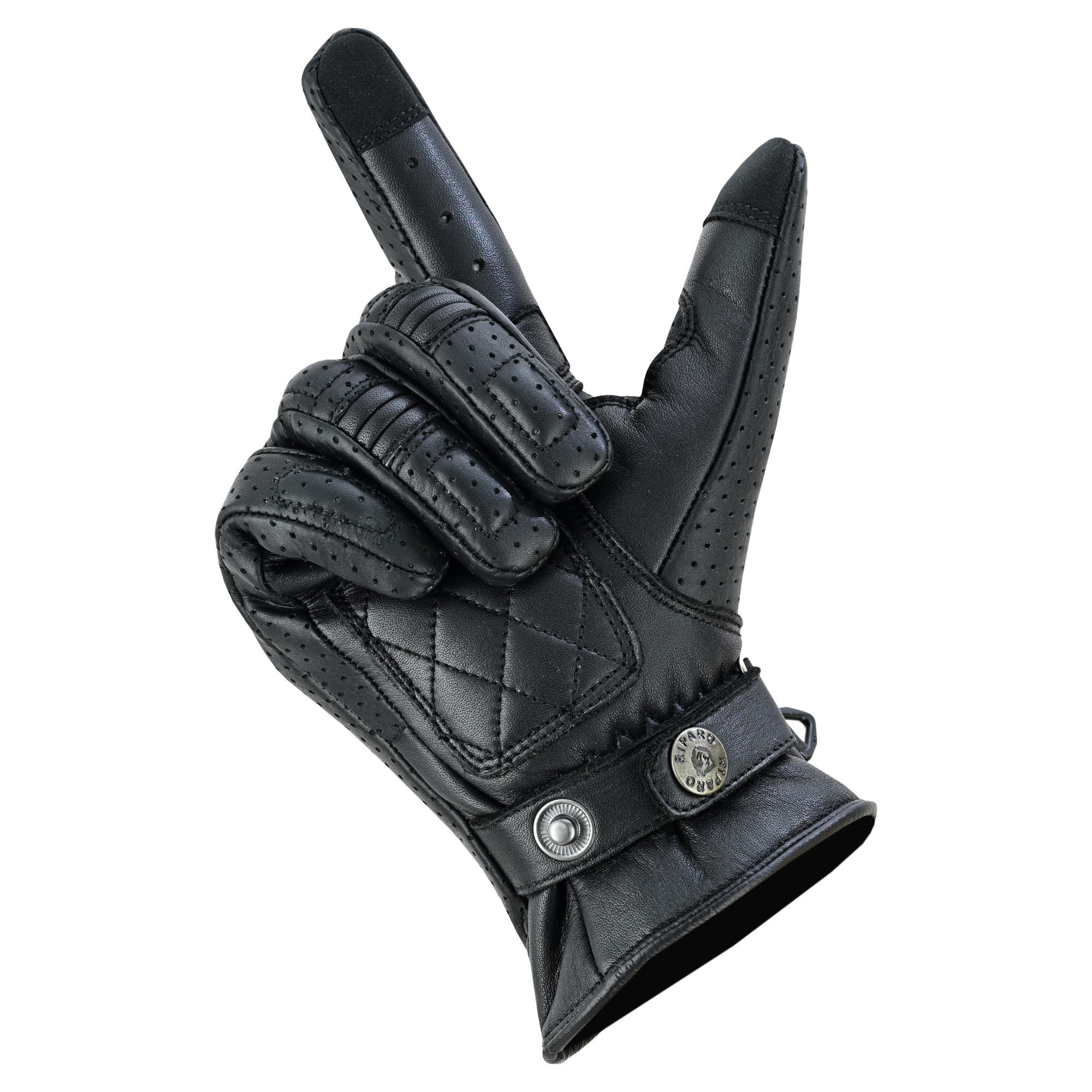 Riparo Café Racer CE Leather Motorcycle Gloves