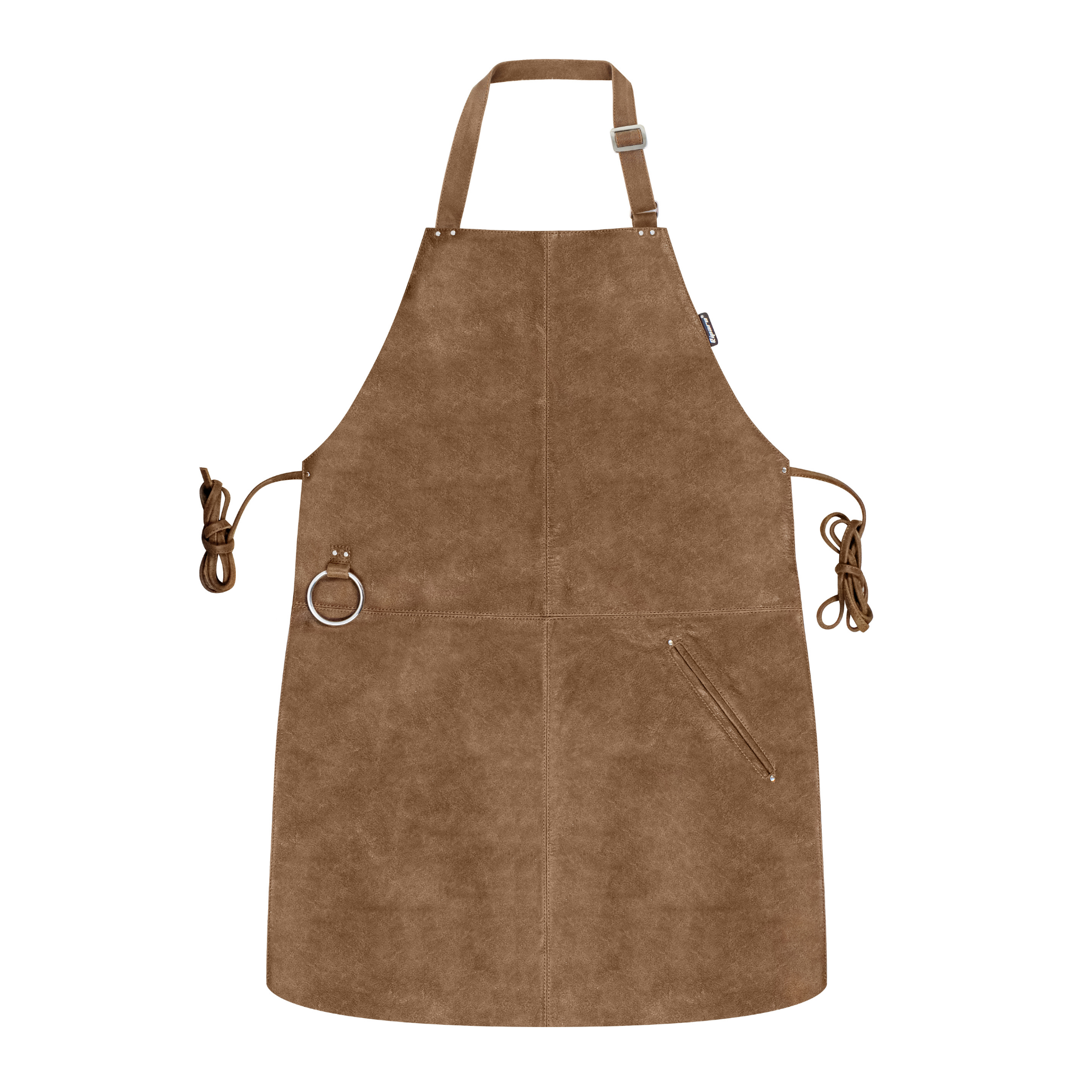 Leather Chef Apron with Ajustable Strap for Cooking and Grilling