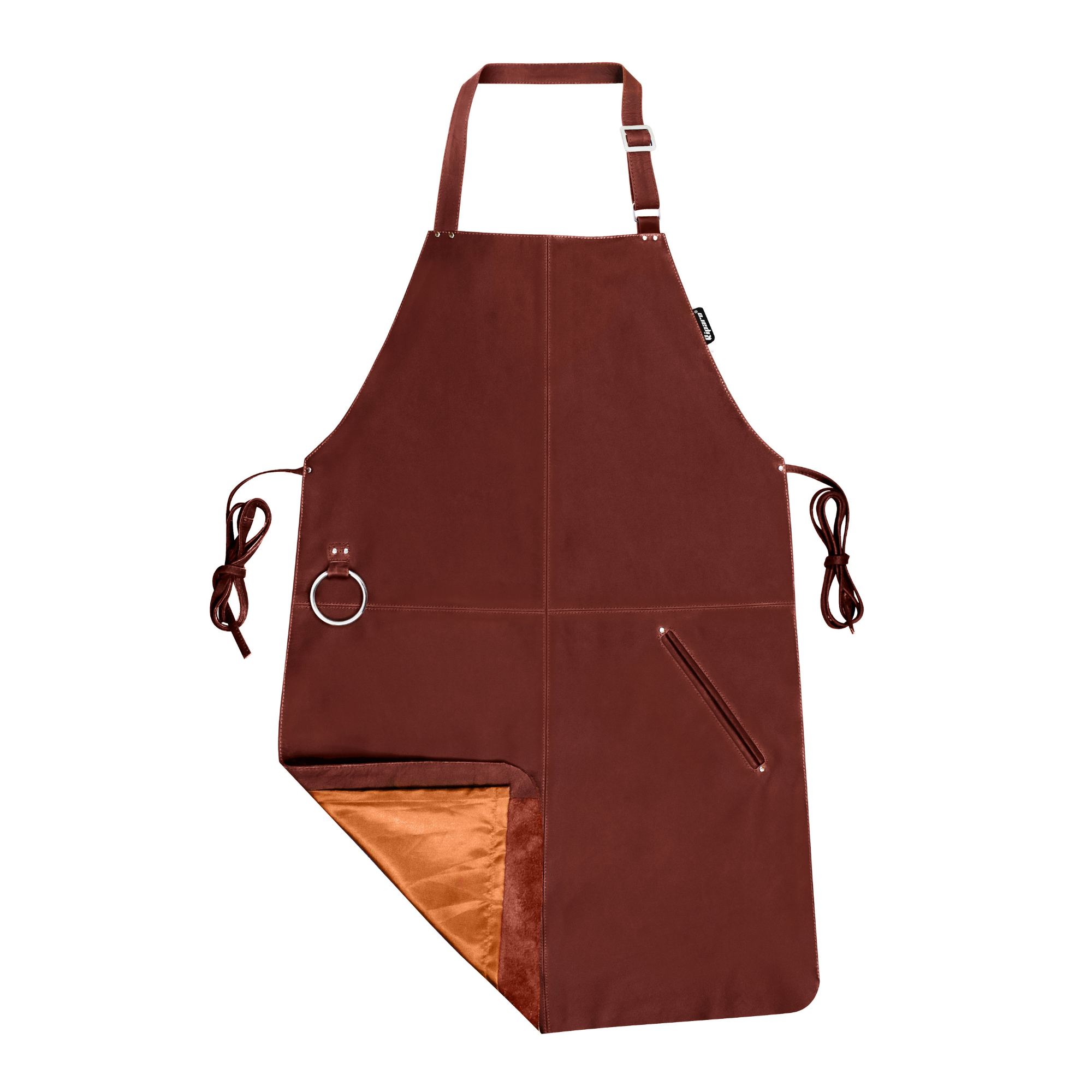 Leather Chef Apron with Ajustable Strap for Cooking and Grilling