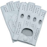 Women's Fingerless Driving Gloves - White
