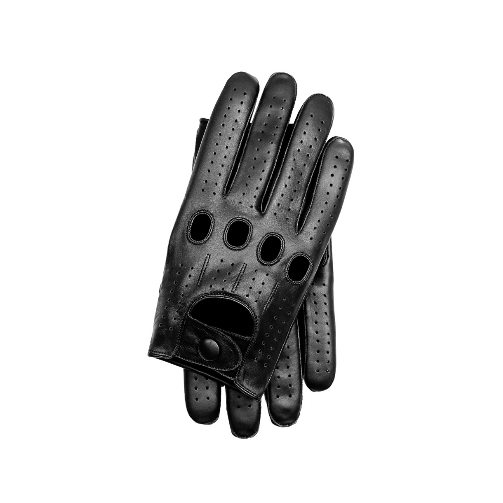 Men's tactile leather gloves - black – Draeger Paris