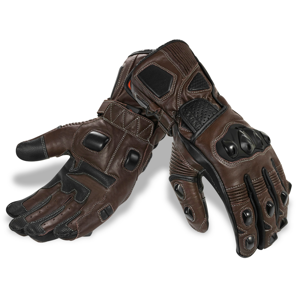 Guantes para Moto Motorcycle Gloves Brown Leather Skidproof for Racing  Gloves HQ