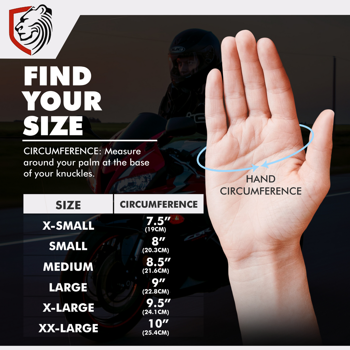 Specialized glove outlet size chart