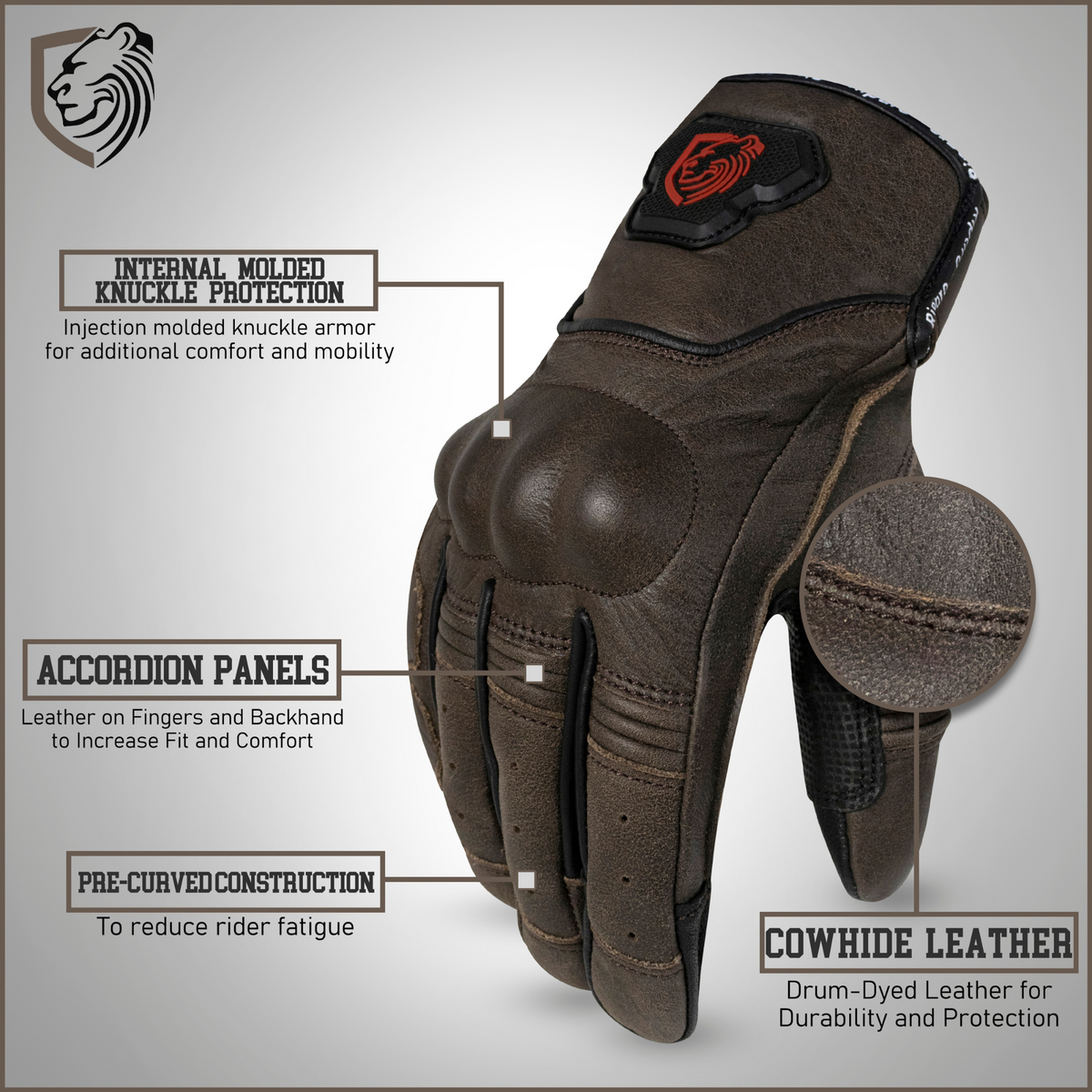 Royal enfield leather online gloves