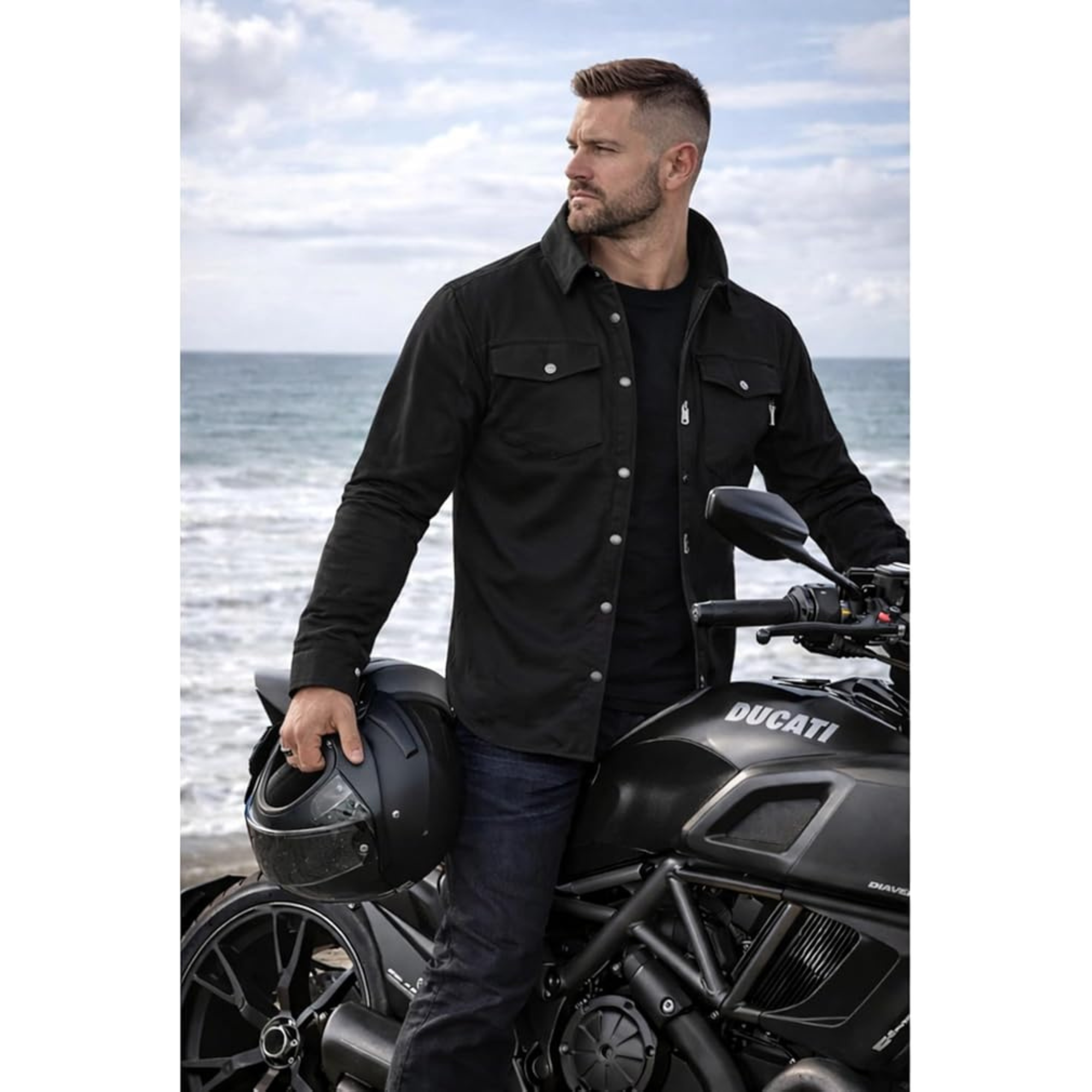 CE A Rated Armored Motorcycle Riding Shirt – Kevlar Reinforced with CE Level 1 Armor (Lightweight & Breathable) | Riparo