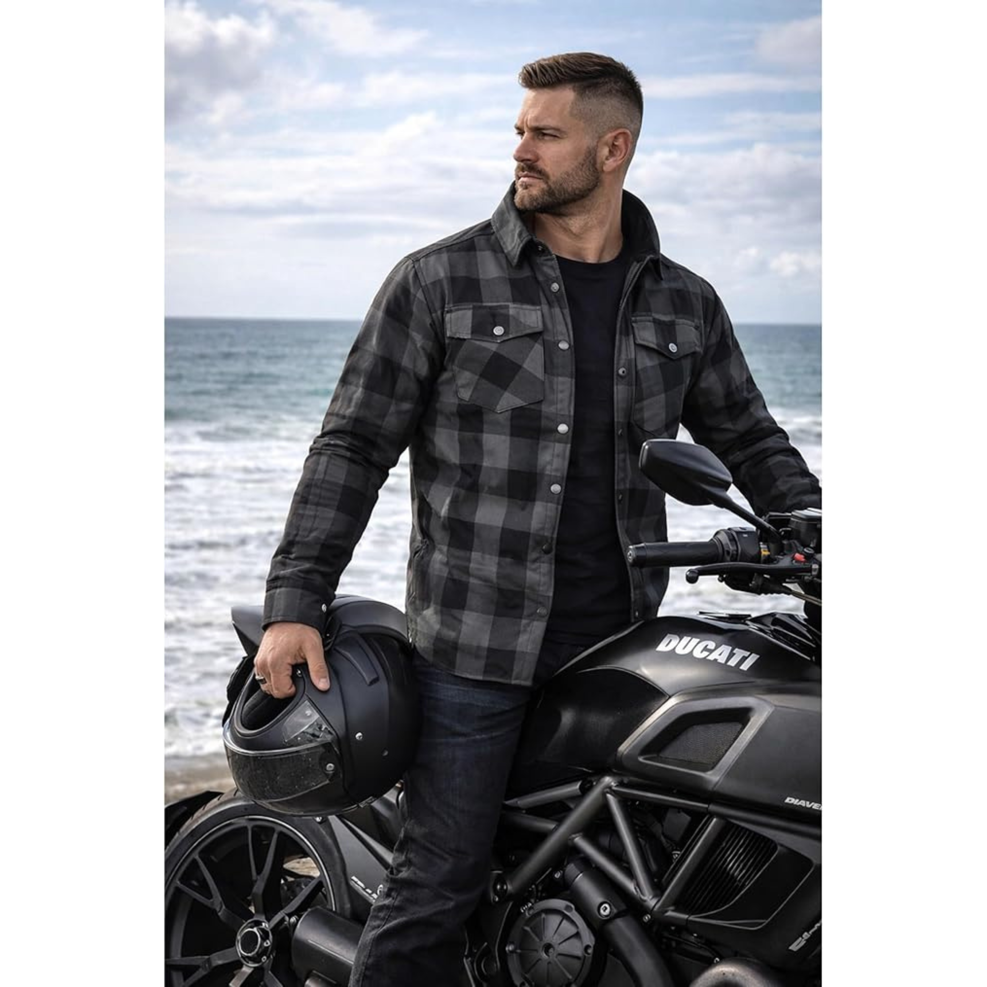 CE A Rated Armored Motorcycle Riding Shirt – Kevlar Reinforced with CE Level 1 Armor (Lightweight & Breathable) | Riparo