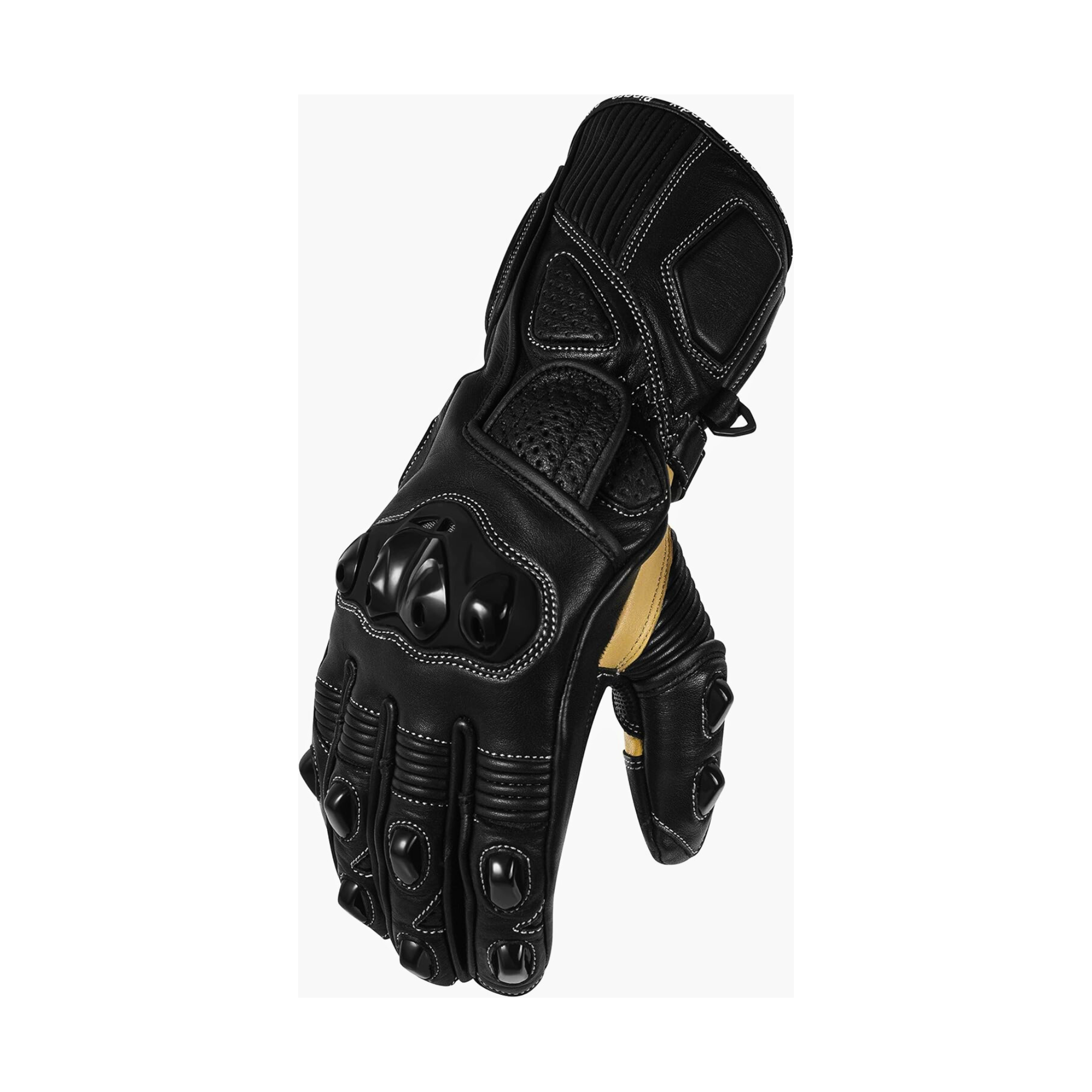 Riparo CE Certified Full Gauntlet Motorcycle Gloves – Kangaroo Leather Palm for Superior Abrasion Resistance, Knuckle & Palm Protection, Touchscreen Compatible