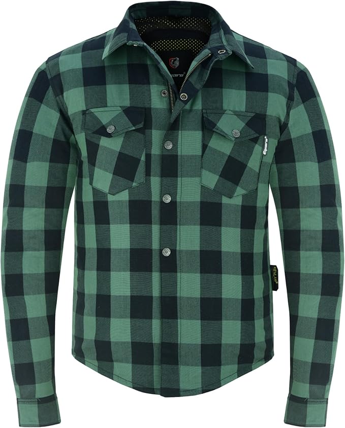 CE A Rated Armored Motorcycle Riding Shirt – Kevlar Reinforced with CE Level 1 Armor (Lightweight & Breathable) | Riparo