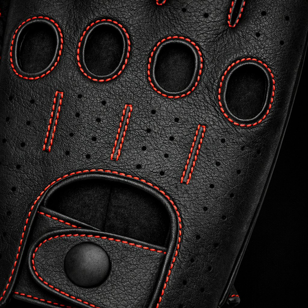 Riparo Leather Fingerless Driving Gloves for Men – Premium Driving, Motorcycle & Riding Gloves