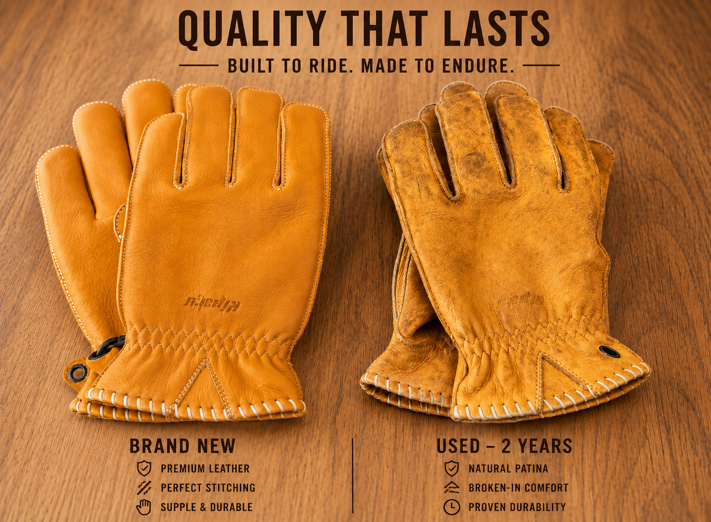American Heritage Kevlar-Lined Bison Leather Work Gloves – ANSI A6 Cut Resistant Protection