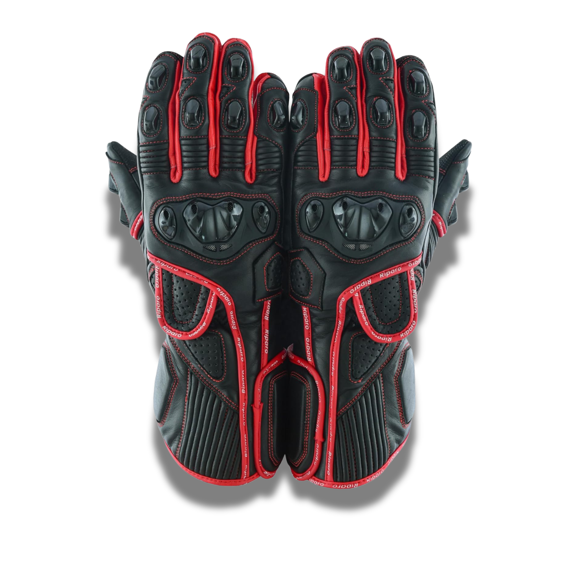 Riparo CE Certified Full Gauntlet Motorcycle Gloves – Kangaroo Leather Palm for Superior Abrasion Resistance, Knuckle & Palm Protection, Touchscreen Compatible