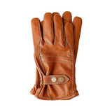 Men's Genuine Leather Fleece Lined Winter Gloves - Brown