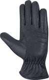 Men's Genuine Leather Fleence Lined Winter Gloves for Cold Weather - Black