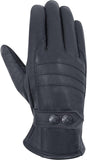 Men's Genuine Leather Fleence Lined Winter Gloves for Cold Weather - Black