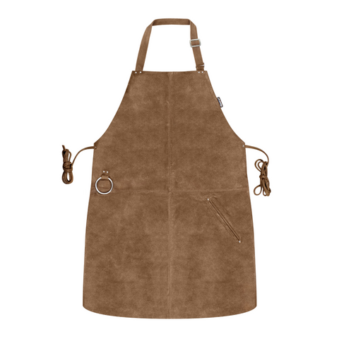 Riparo Genuine Leather BBQ Kitchen Grilling Apron for Men Women