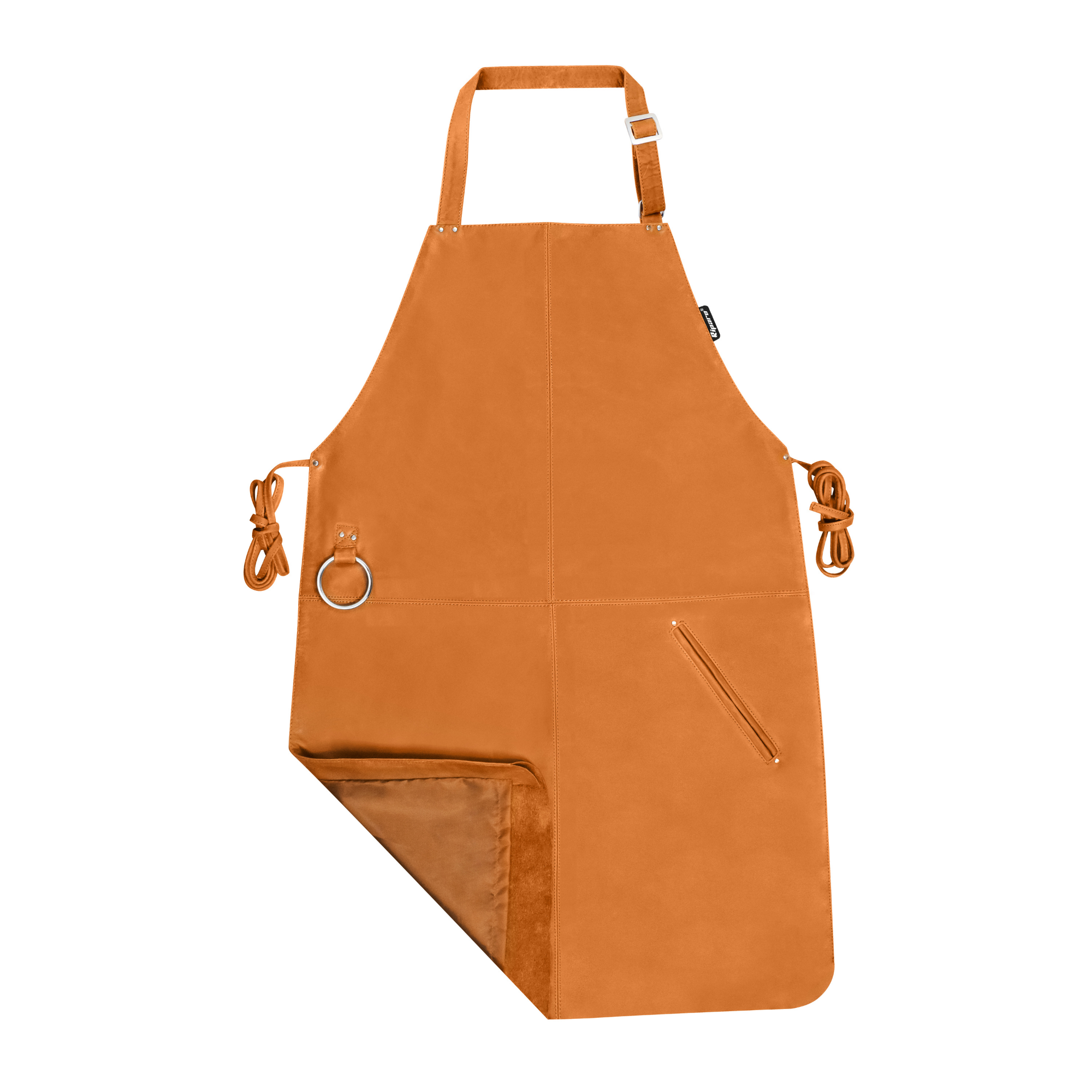 Leather Chef Apron with Ajustable Strap for Cooking and Grilling