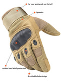 Riparo Men's Tactical Touchscreen Full-Finger Gloves - Sand