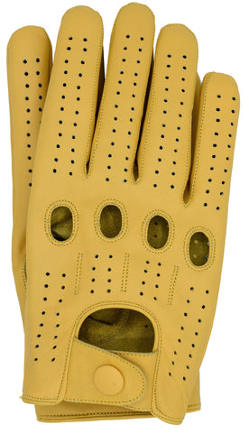 Riparo Women's Leather Full-Finger Driving Gloves - Camel