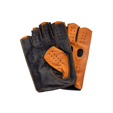 Fingerless Ladies Leather Gloves Driving Gloves Cycling 